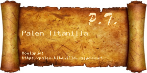 Palen Titanilla névjegykártya